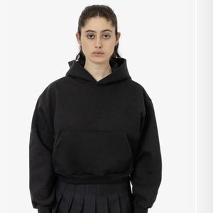 Los Angeles Apparel Cropped heavy fleece hoodie